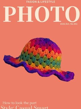 Rainbow Crochet Sun Hat - Multicolor